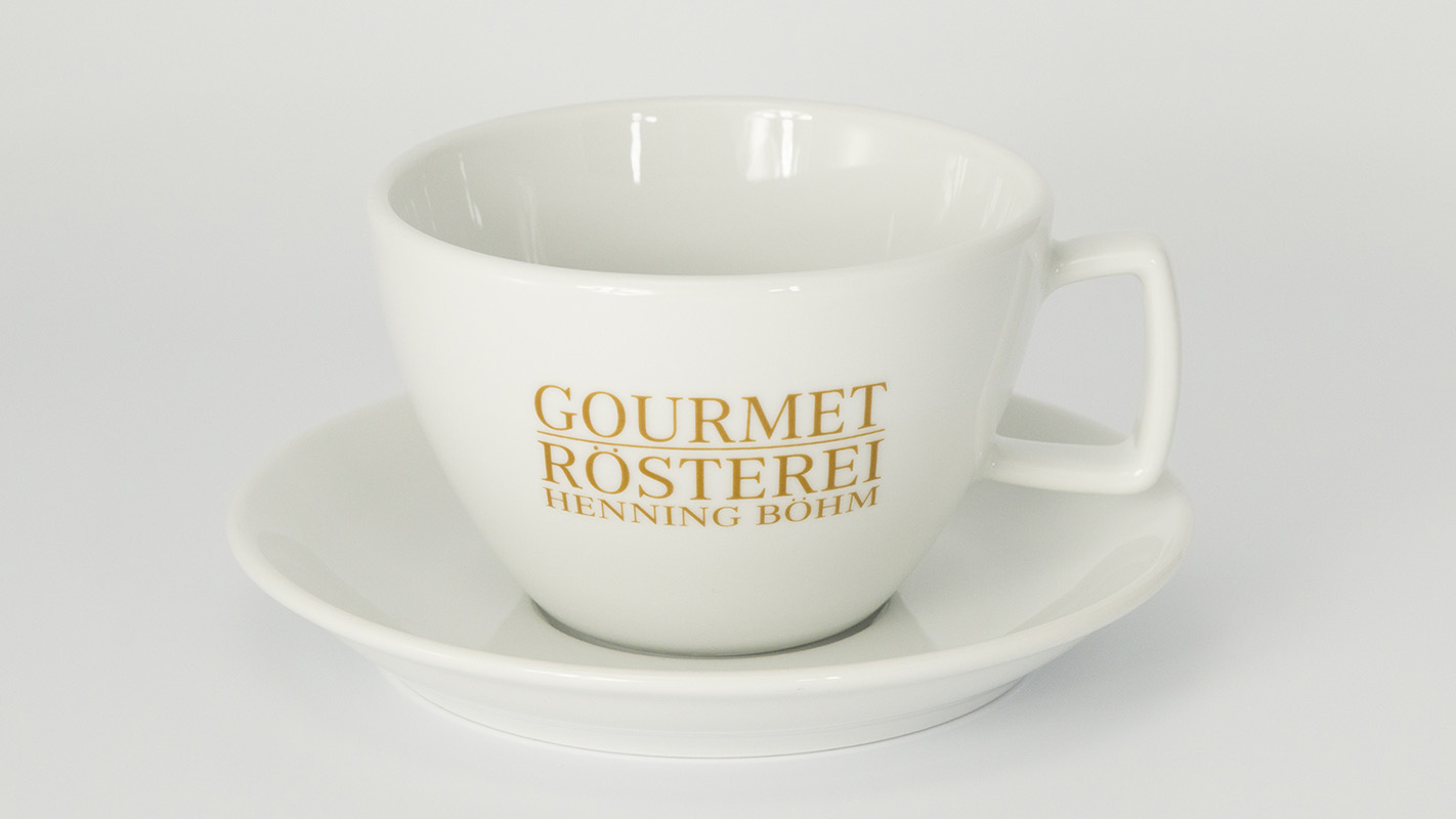 Café au lait Tasse mit Untertasse